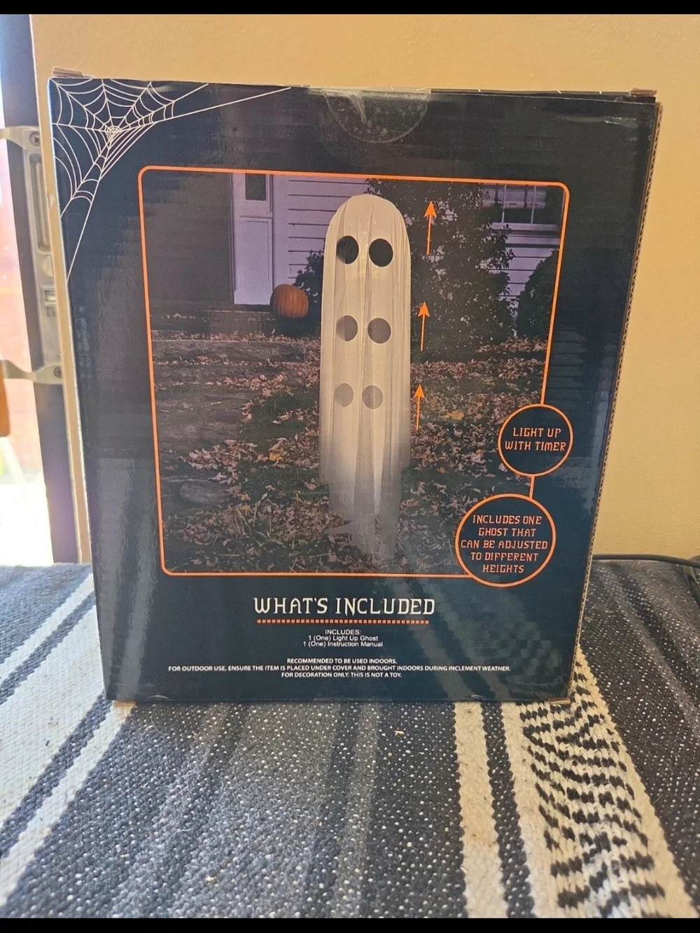 Light Up Ghost Kids Costume Decoration - White